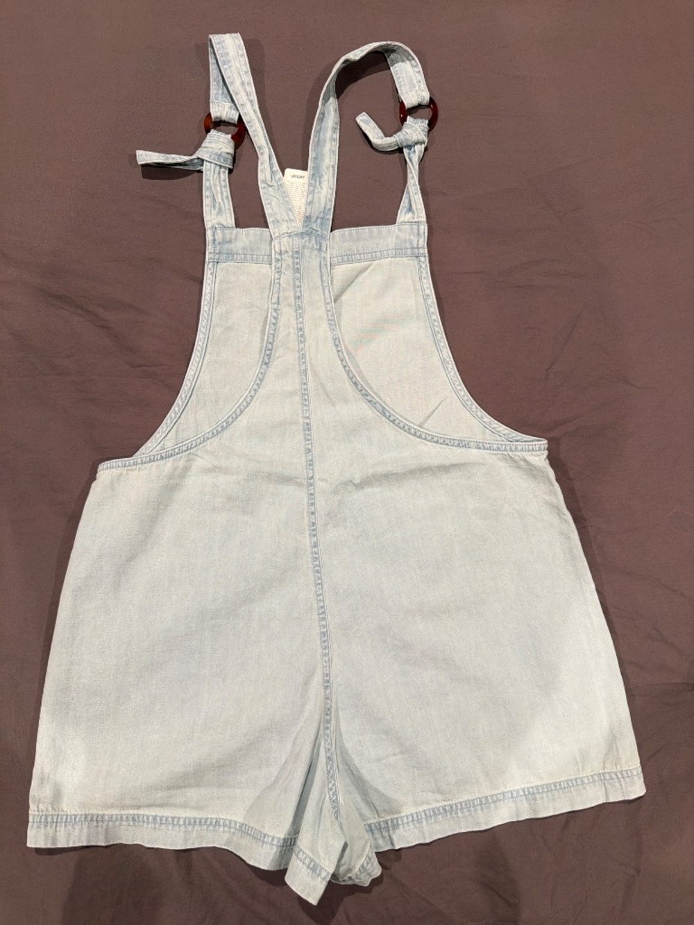 Aerie Light Wash Denim Shortalls Overall Romper – Size M – NWT - Picture 5 of 5